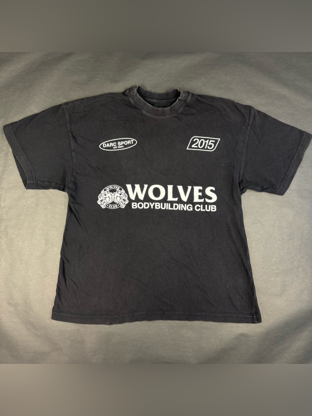 Darc Sport Wolves Body Building Club Oversized T Shirt Black M